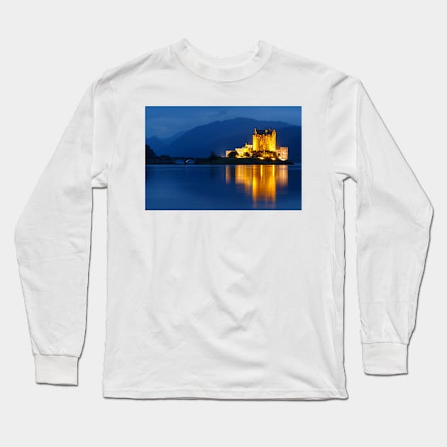 Eilean Donan Castle Long Sleeve T-Shirt by Chris Petty